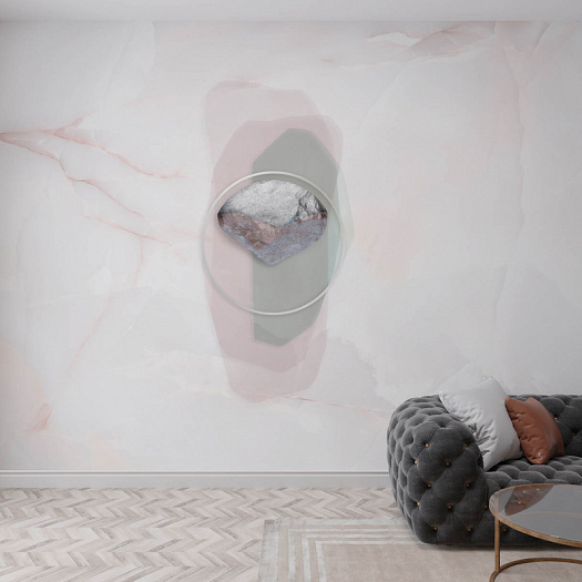 Фотообои в интерьере артикул Pink It Marble 21, PINK IT MARBLE, Wall street